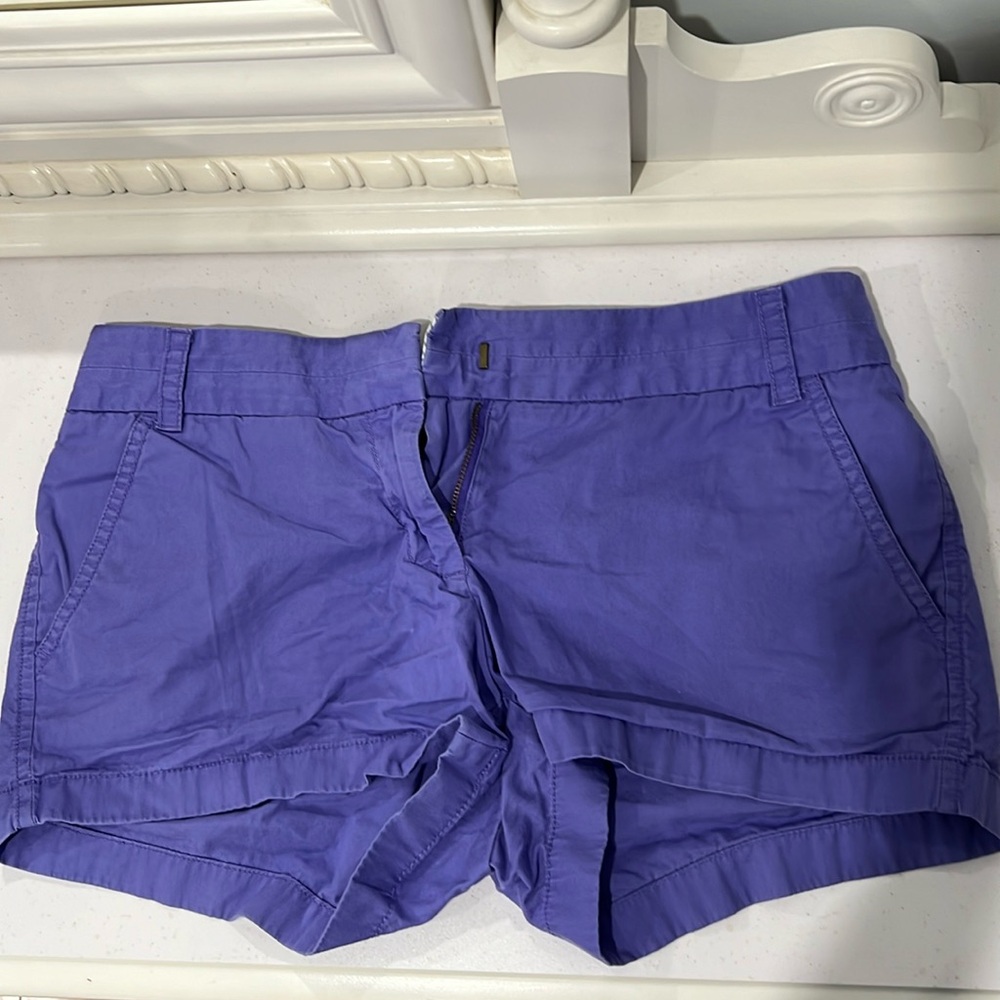 J Crew Purple Cotton Chino Shorts Size 4- like new from smoke free home!